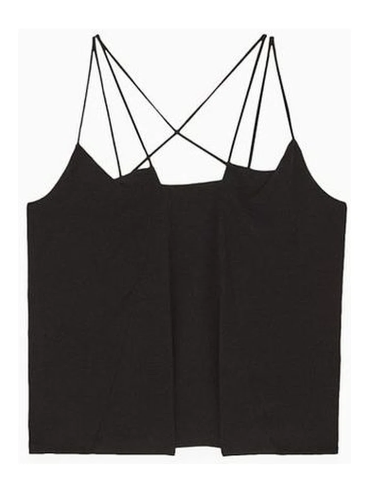 Black Viscose Tank Tops