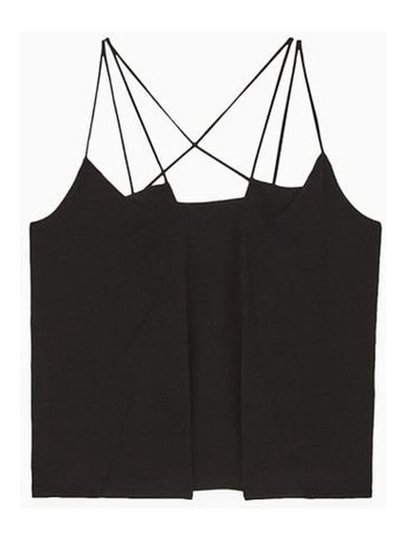 Black Viscose Tank Tops