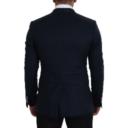 Blue Double Breasted Formal Coat Blazer