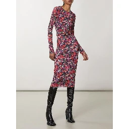 Red Polyester Casual Dress
