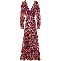 Red Viscose Casual Dress