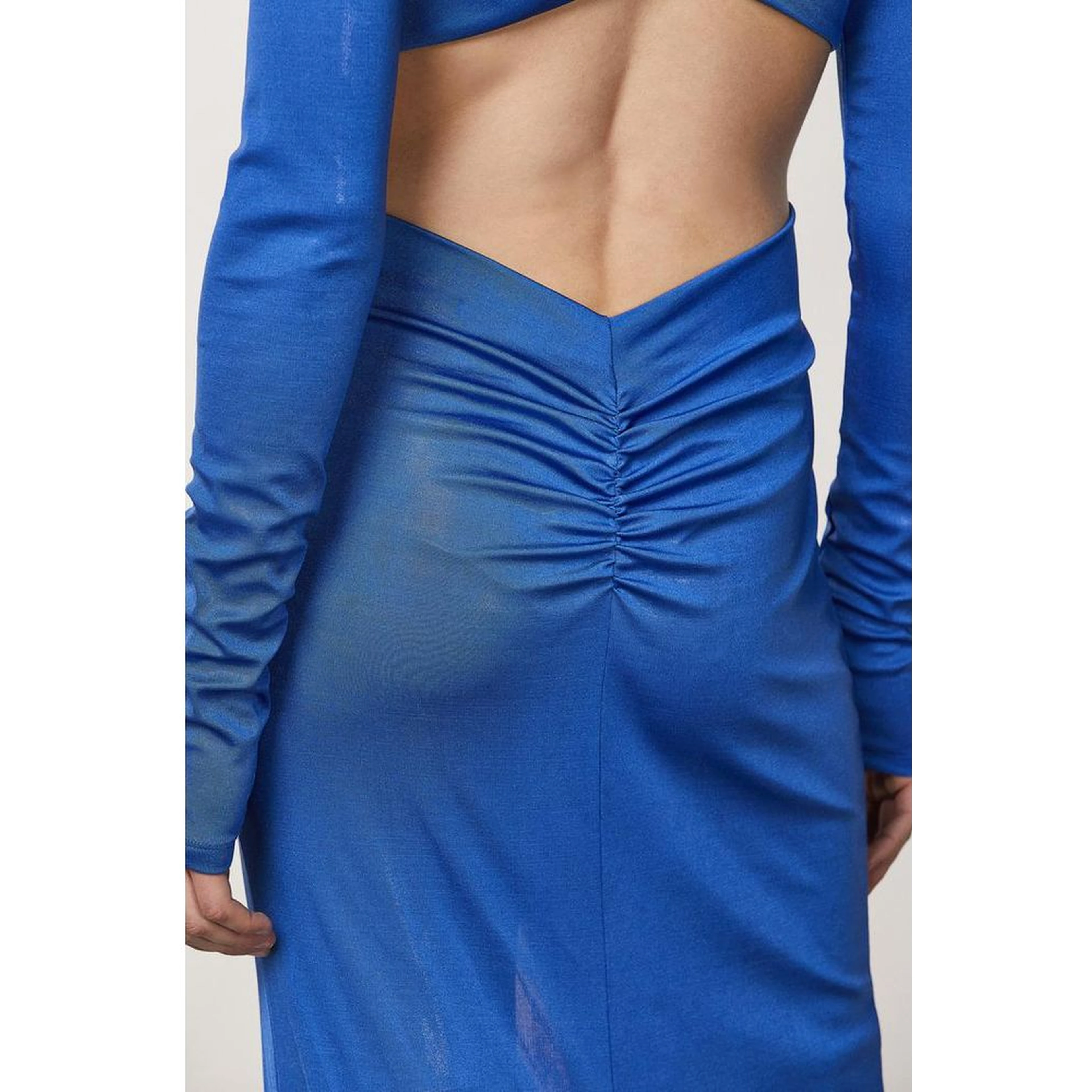 Blue Polyester Casual Dress