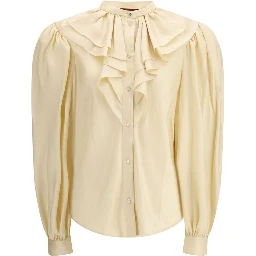 Beige Silk Shirt