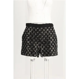 Black Viscose Short And Mini Shorts