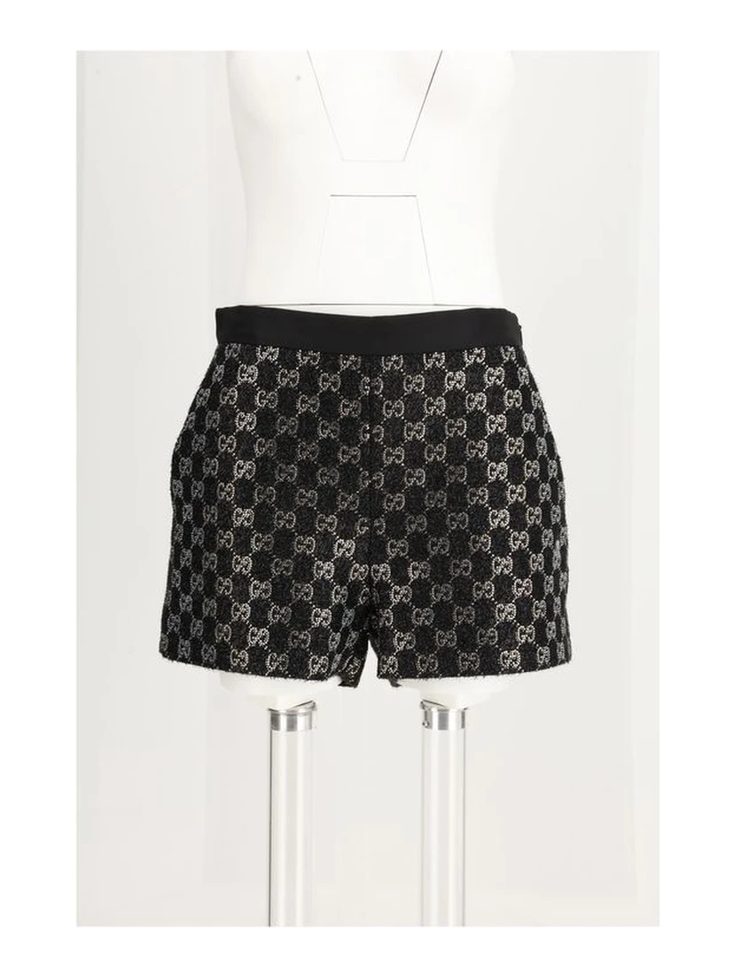 Black Viscose Short And Mini Shorts