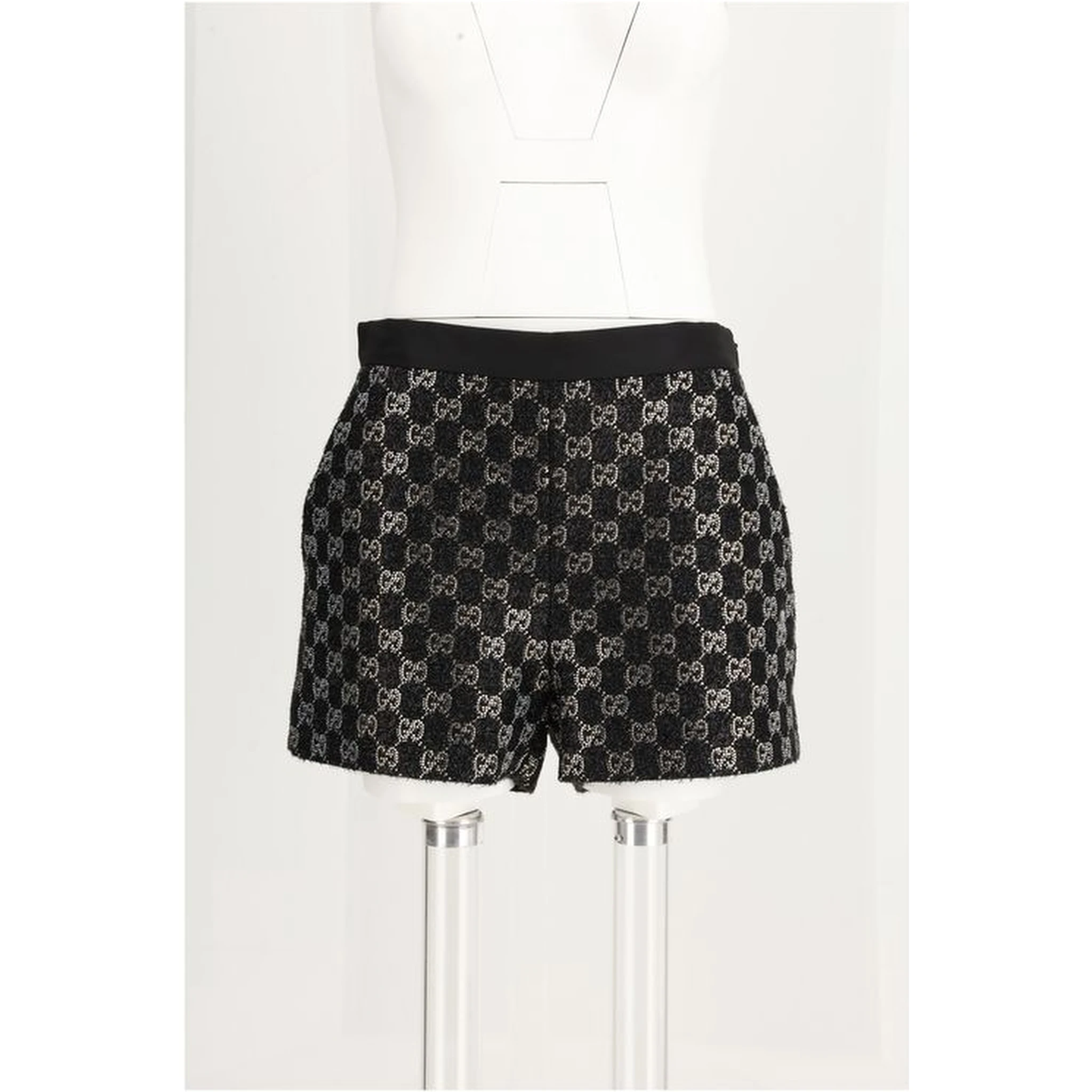 Black Viscose Short And Mini Shorts