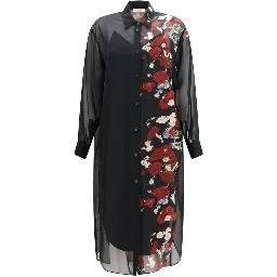 Black Silk Casual Dress