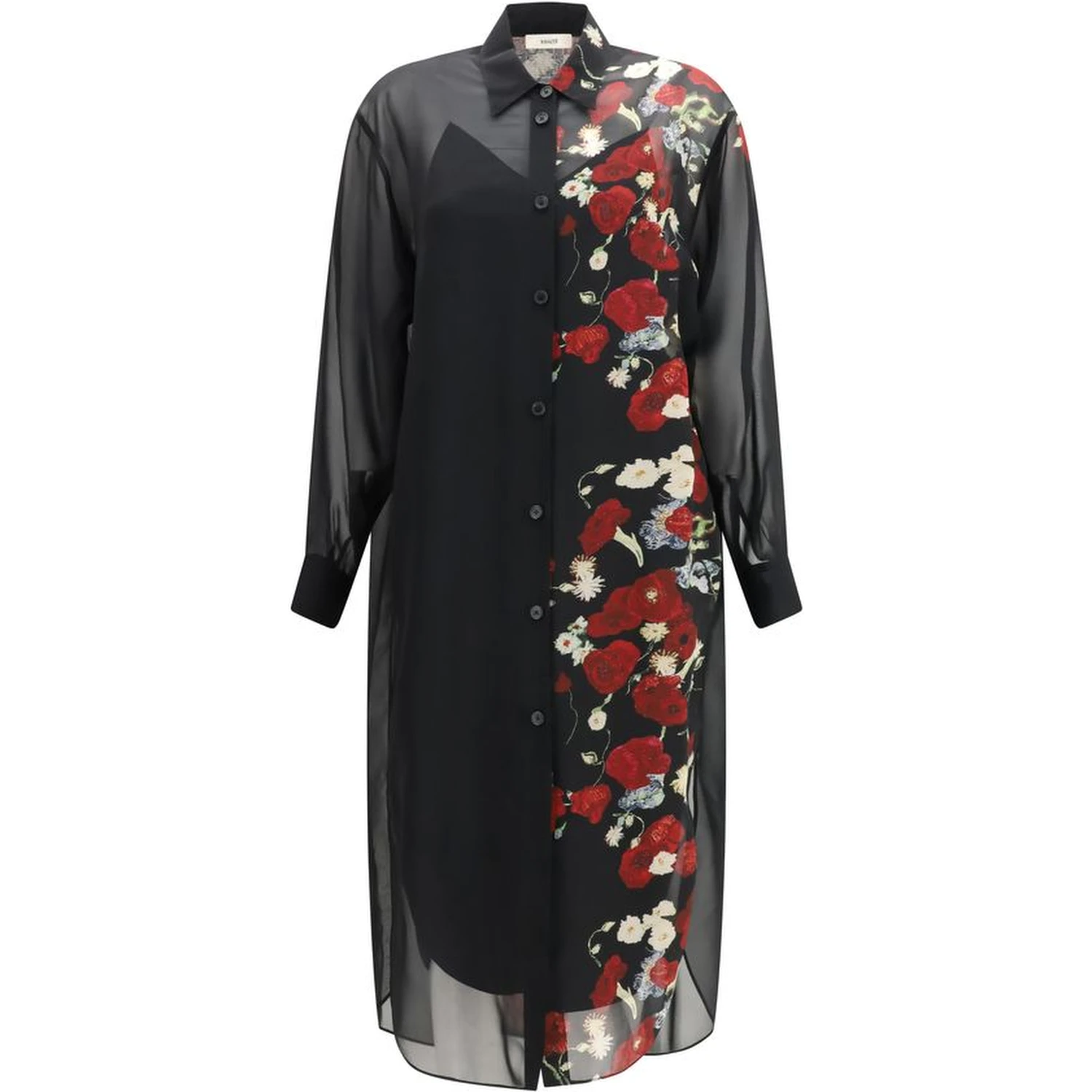 Black Silk Casual Dress