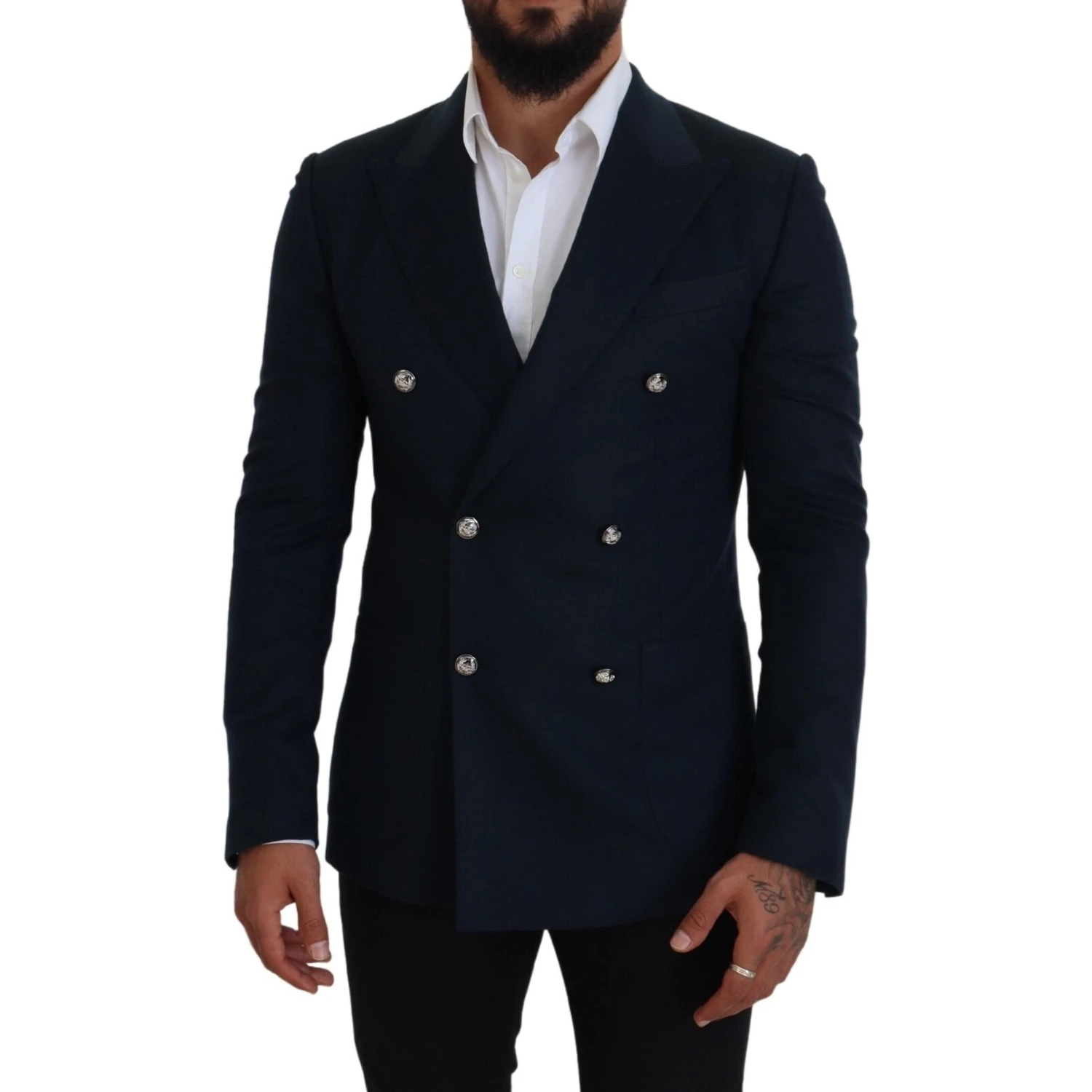 Blue Double Breasted Formal Coat Blazer