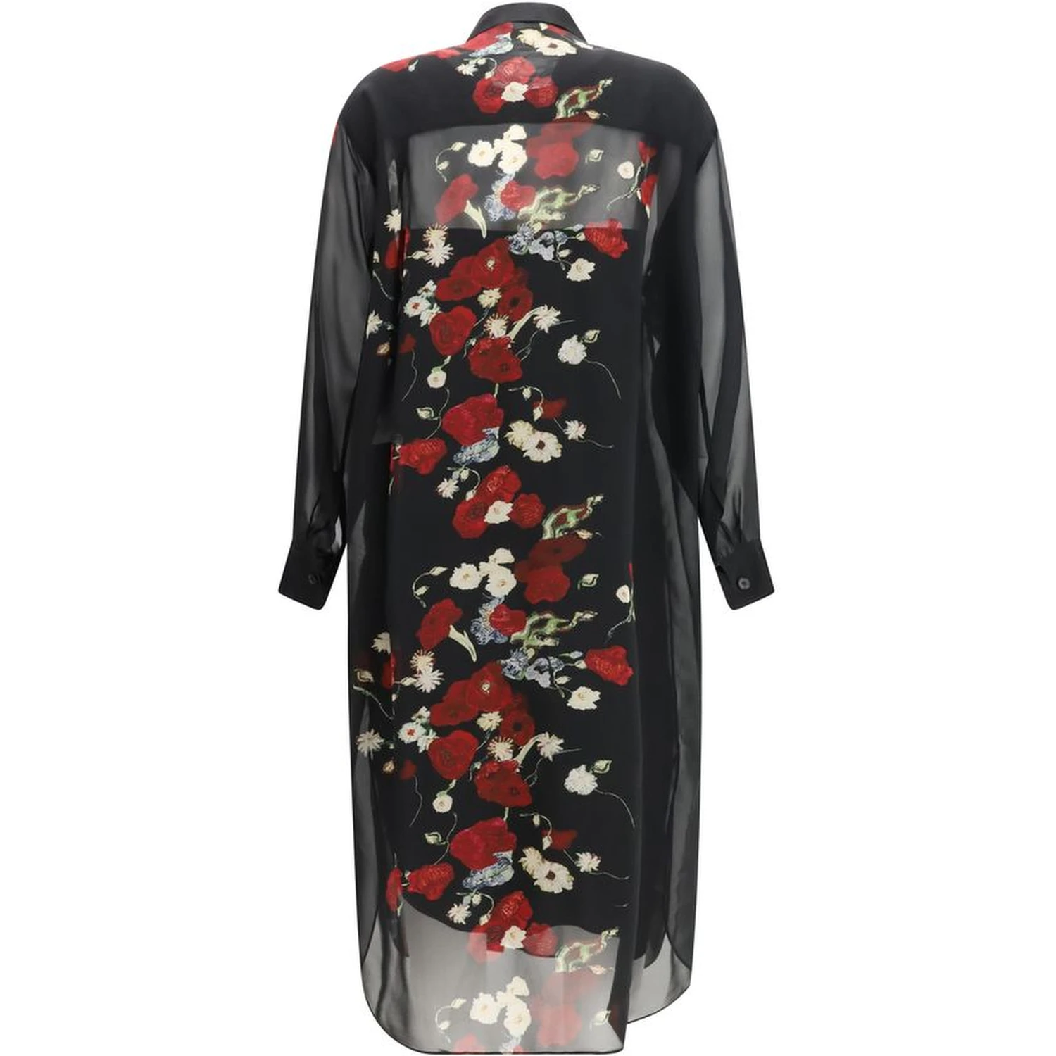 Black Silk Casual Dress