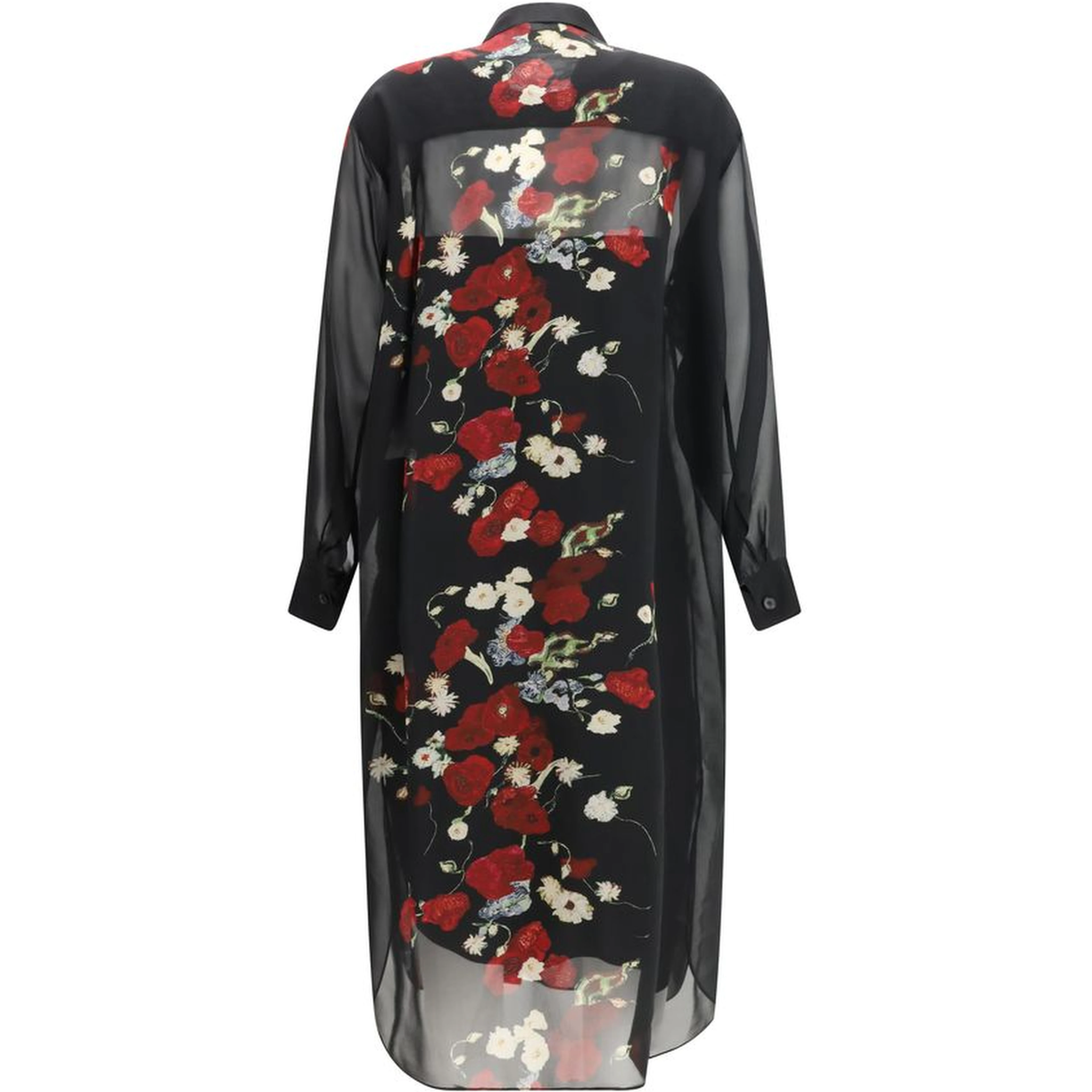 Black Silk Casual Dress