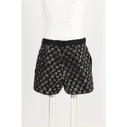 Black Viscose Short And Mini Shorts