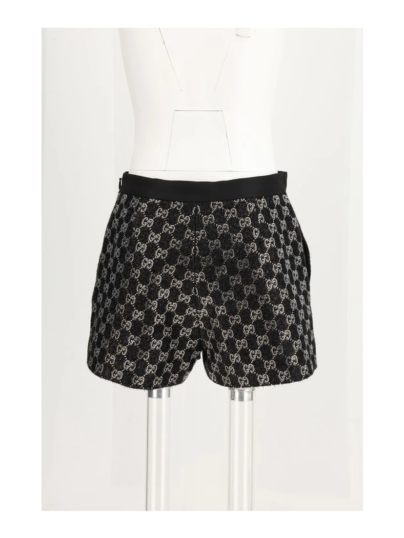 Black Viscose Short And Mini Shorts