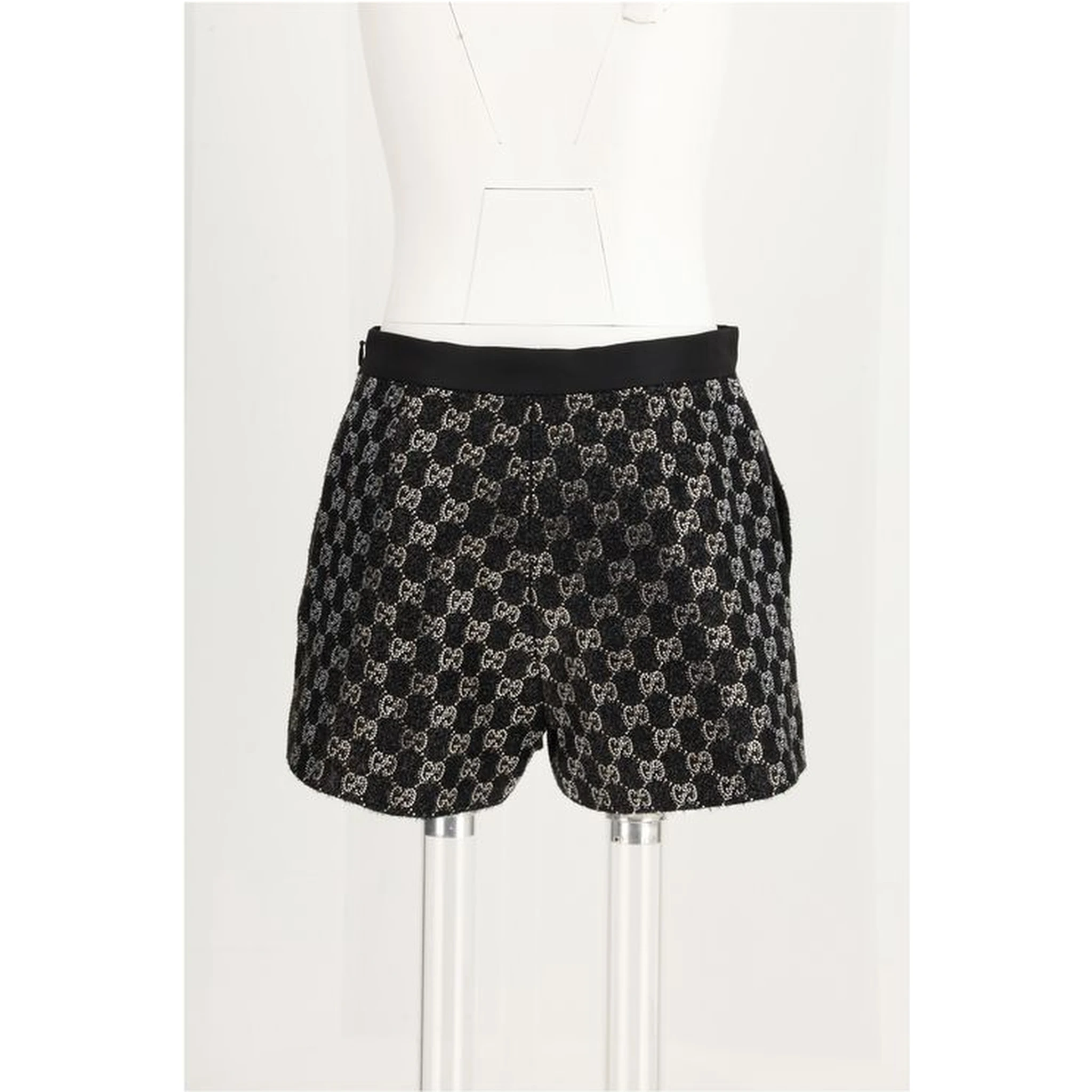 Black Viscose Short And Mini Shorts