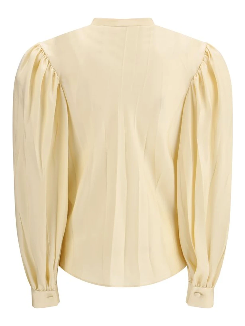 Beige Silk Shirt