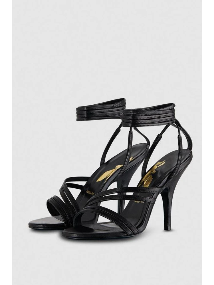 Black Calfskin Stiletto Heel Sandals alternative
