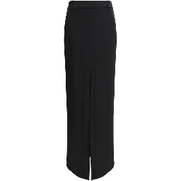 Black Acetate Long Skirt