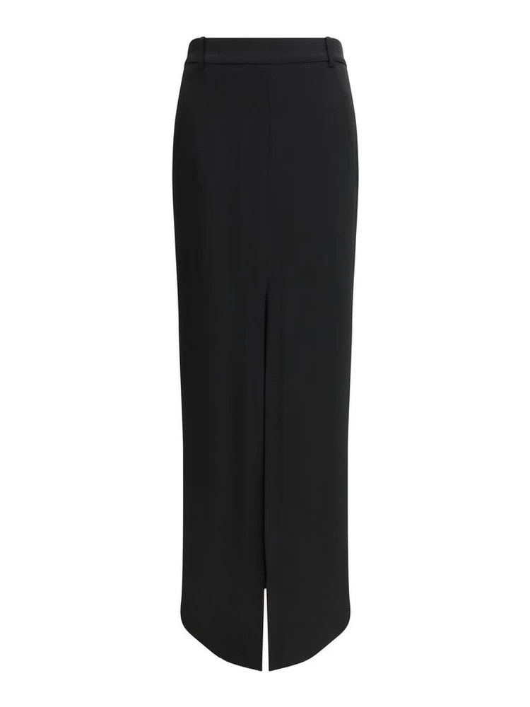 Black Acetate Long Skirt