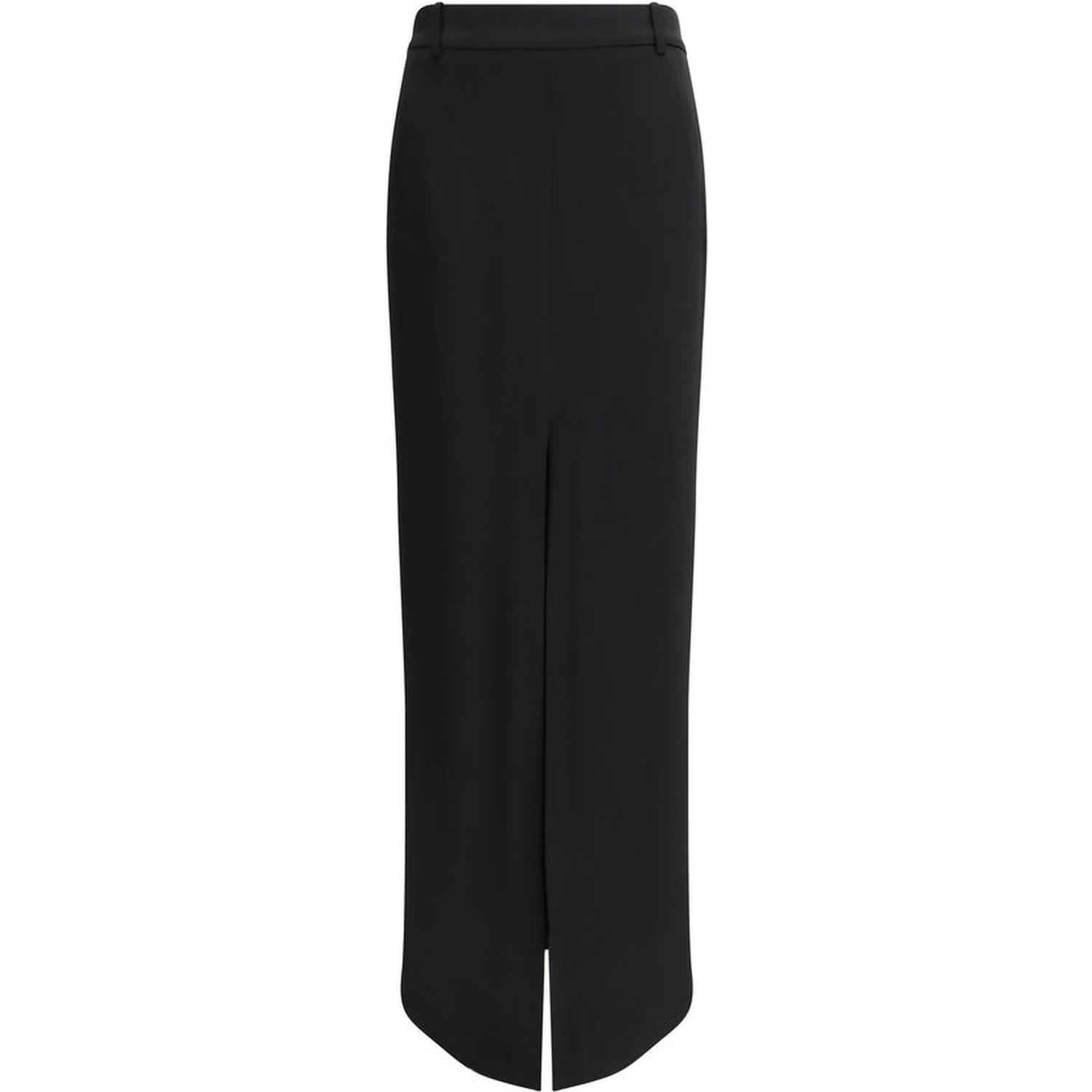 Black Acetate Long Skirt