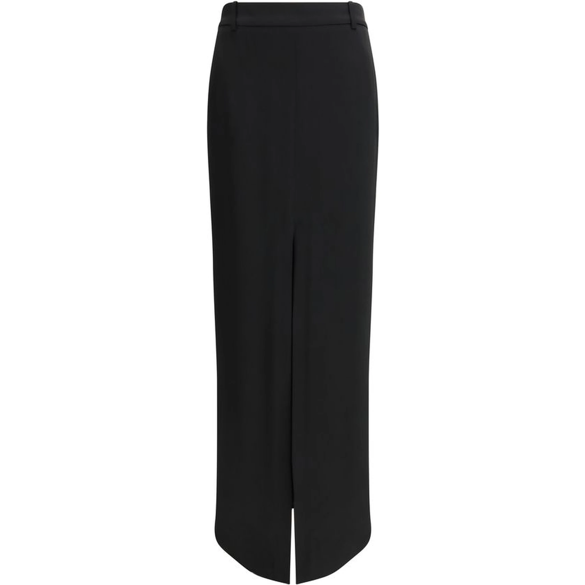 Black Acetate Long Skirt