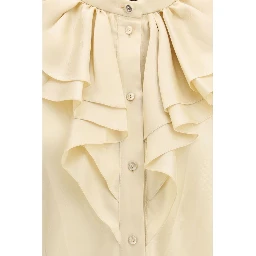 Beige Silk Shirt