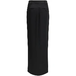 Black Acetate Long Skirt