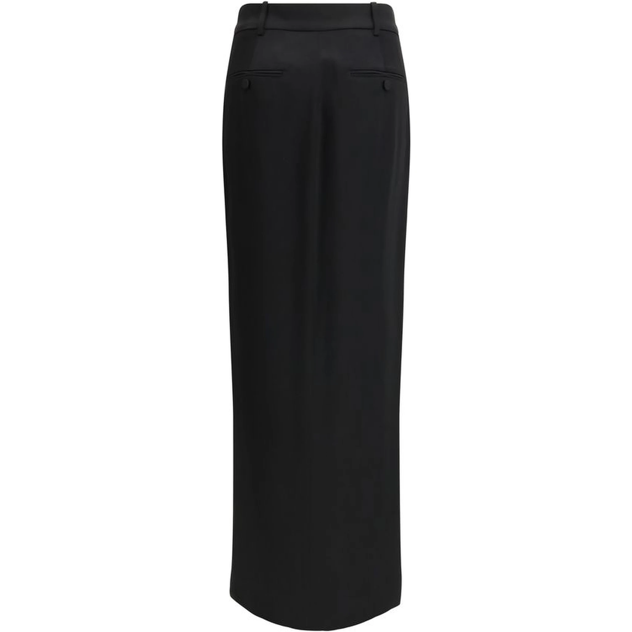 Black Acetate Long Skirt