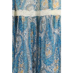 Multicolor Silk Long Skirt