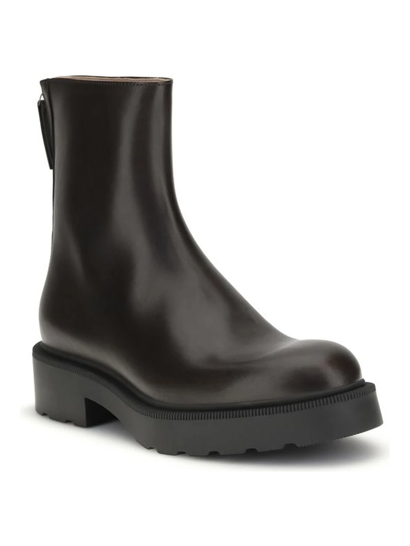 Brown Calf Leather Bos Taurus Ankle Boots