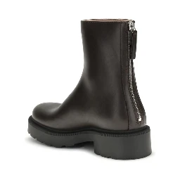 Brown Calf Leather Bos Taurus Ankle Boots