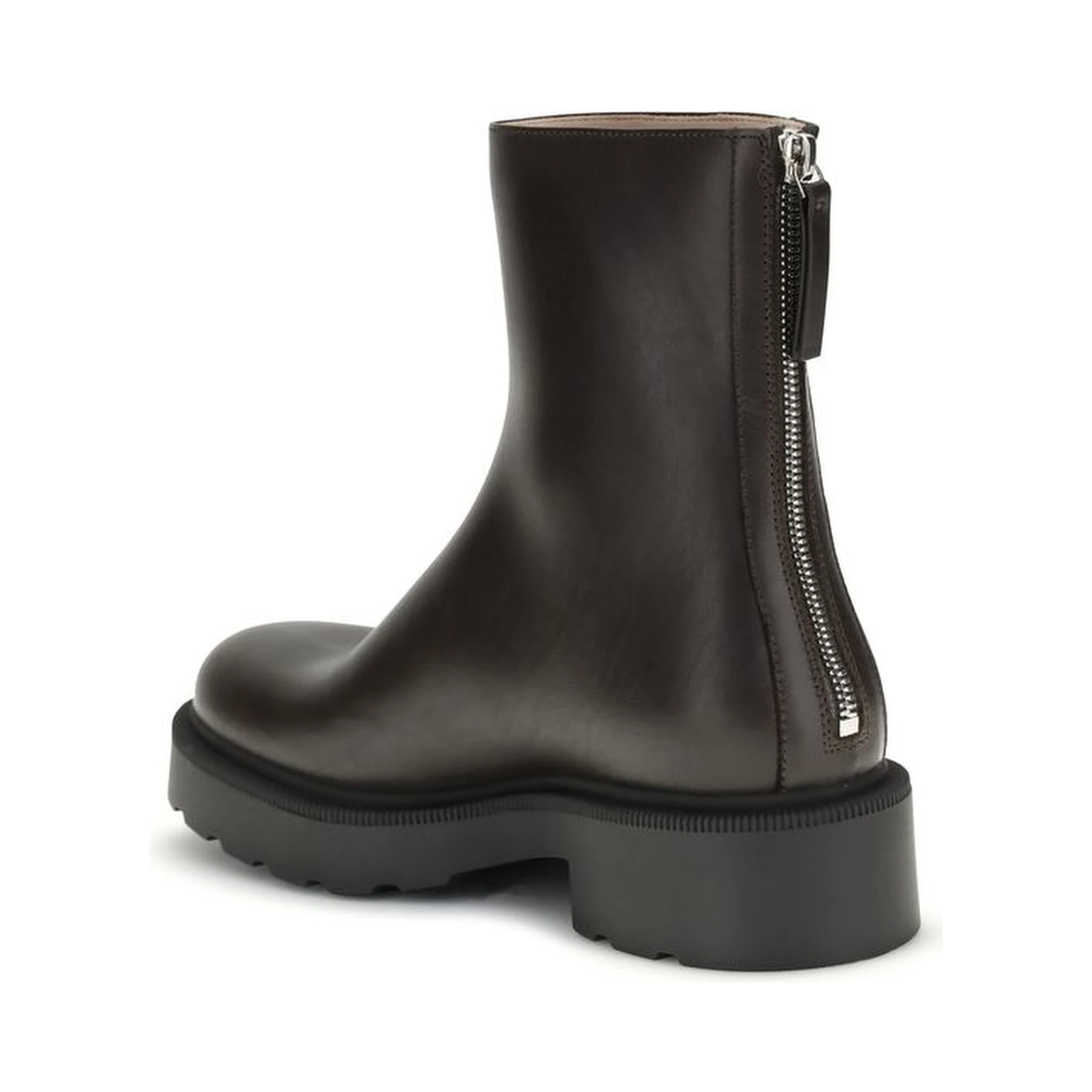 Brown Calf Leather Bos Taurus Ankle Boots