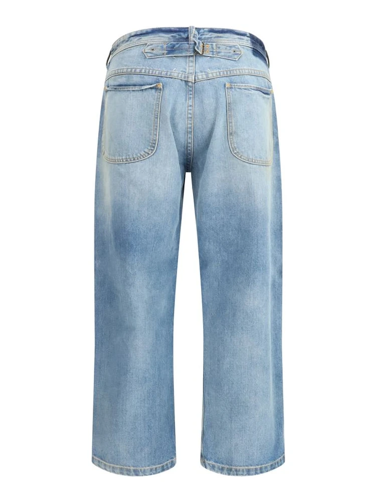 Blue Cotton Cropped Jeans alternative