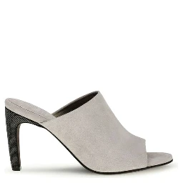 Gray Calf Leather Bos Taurus Mules