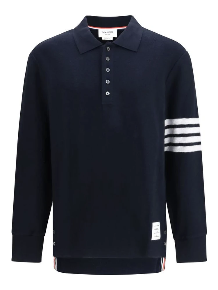Blue Cotton Polo Shirt