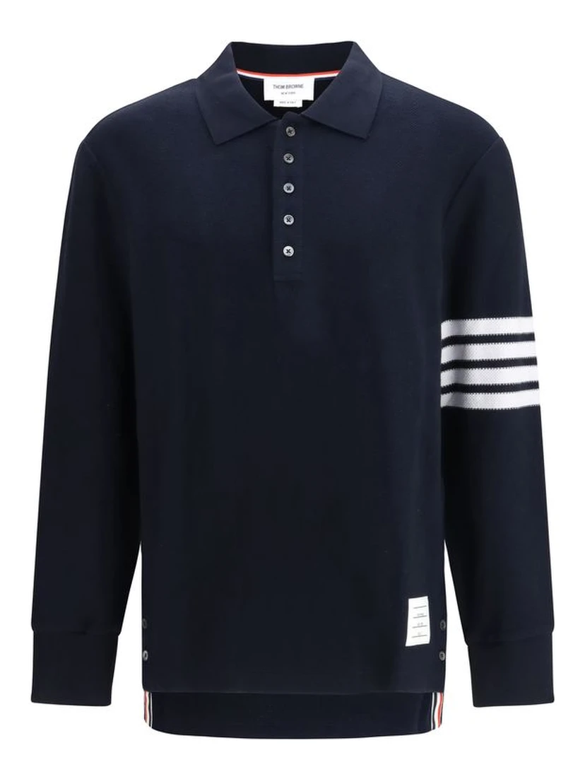 Blue Cotton Polo Shirt