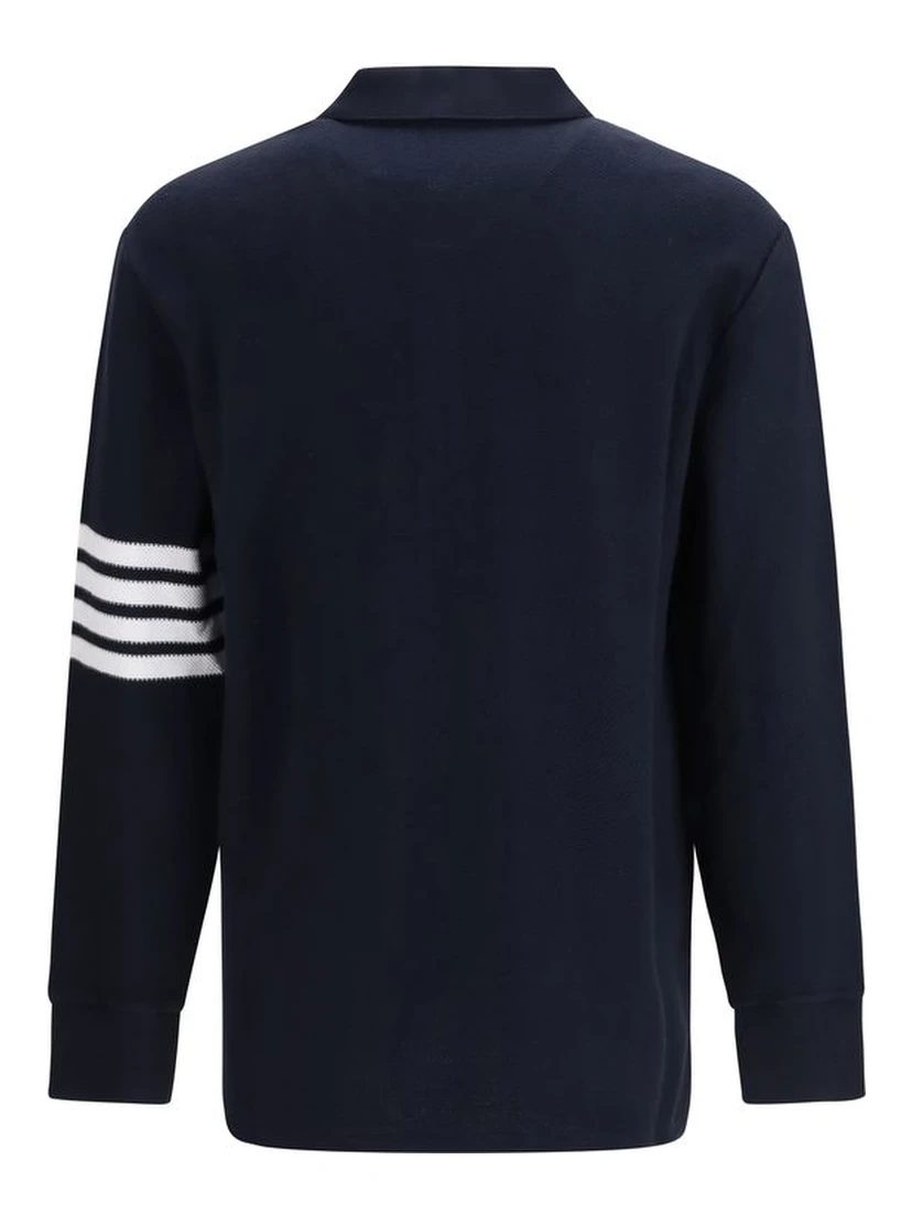 Blue Cotton Polo Shirt