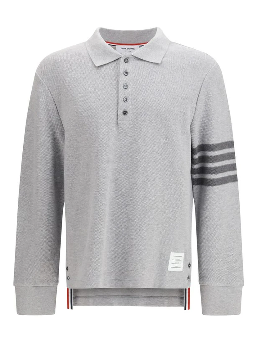 Gray Cotton Polo Shirt