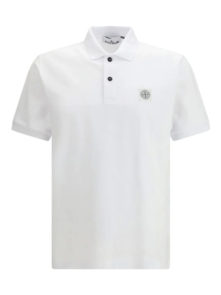 White Cotton Polo Shirt
