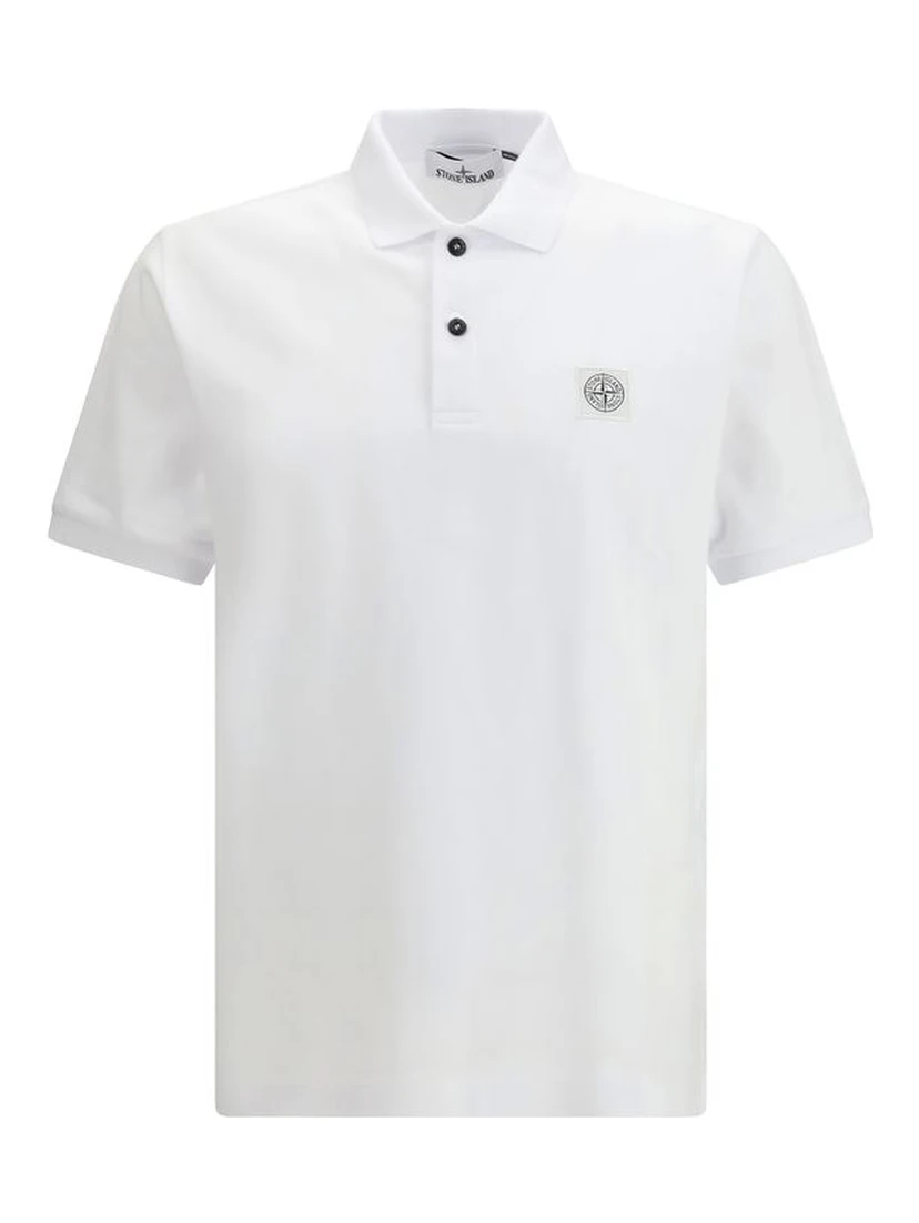 White Cotton Polo Shirt