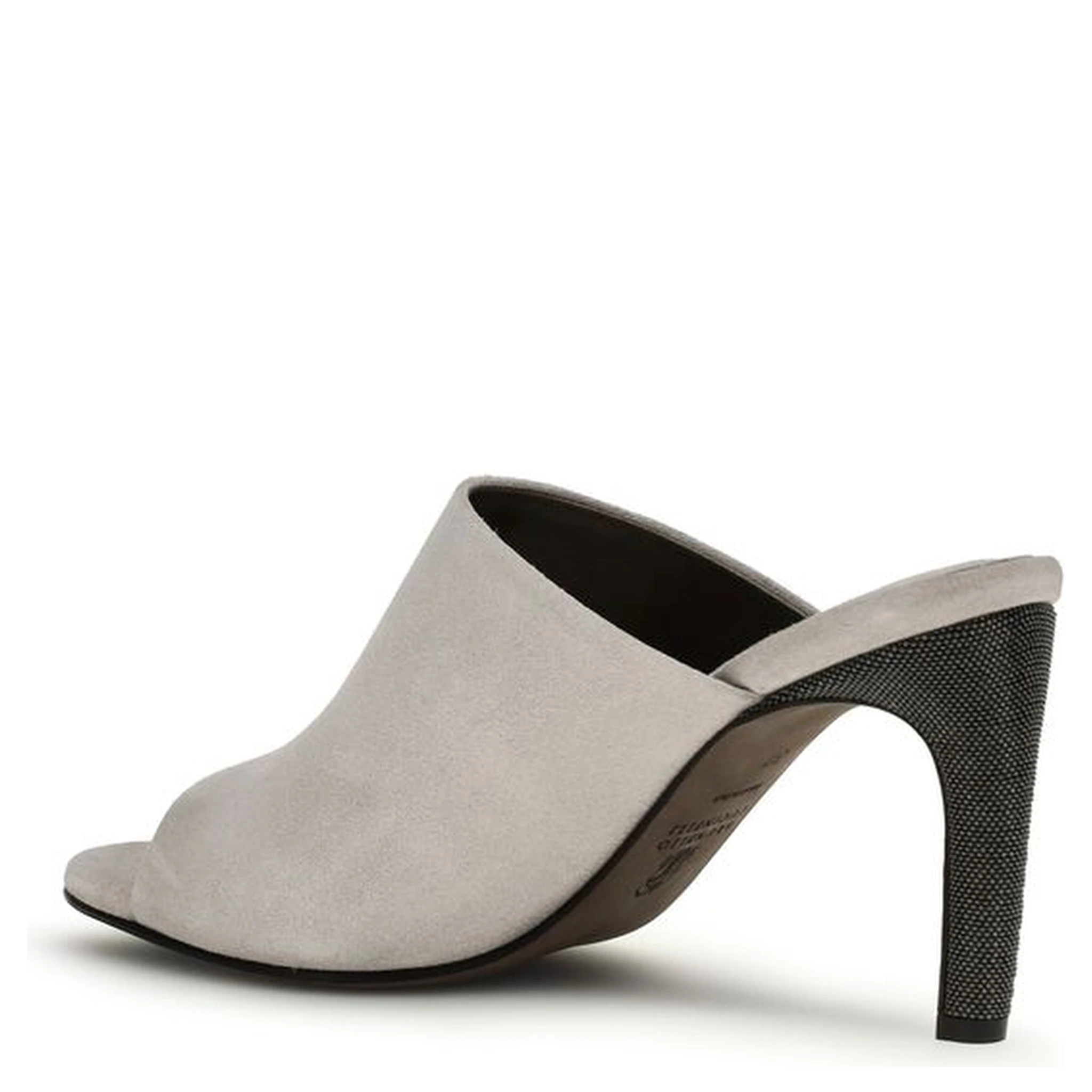 Gray Calf Leather Bos Taurus Mules