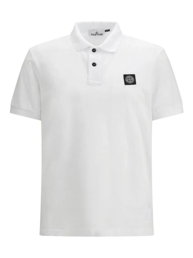 White Cotton Polo Shirt