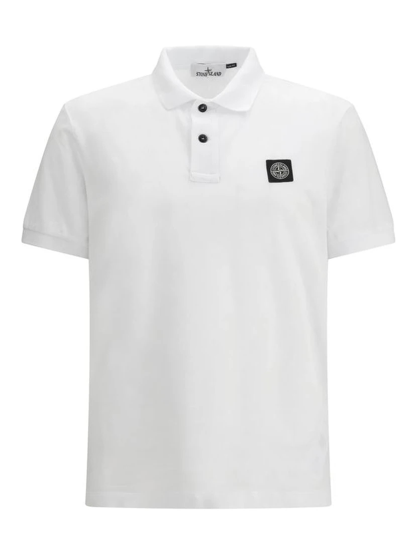 White Cotton Polo Shirt