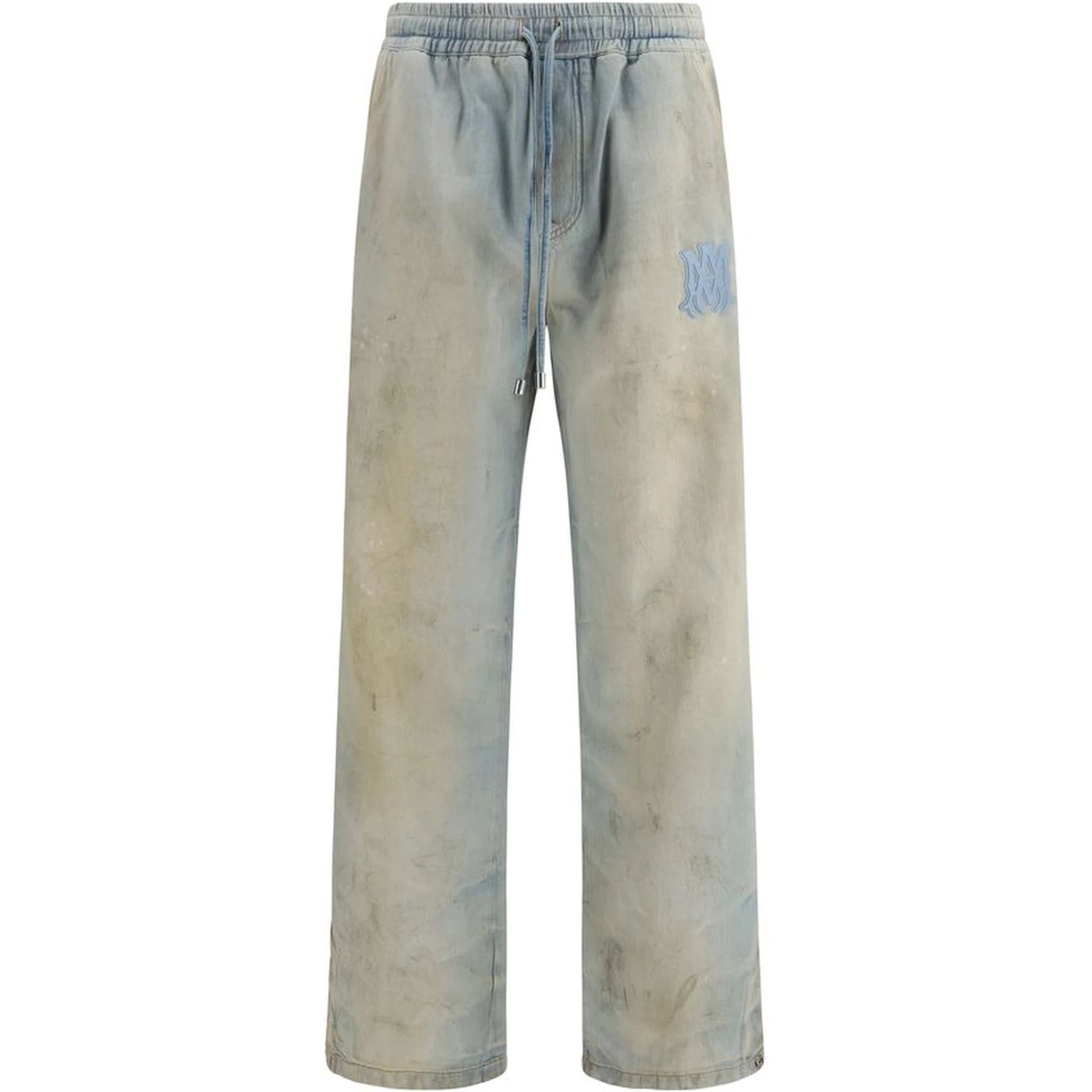 Light Blue Cotton Relaxed Fit Jeans