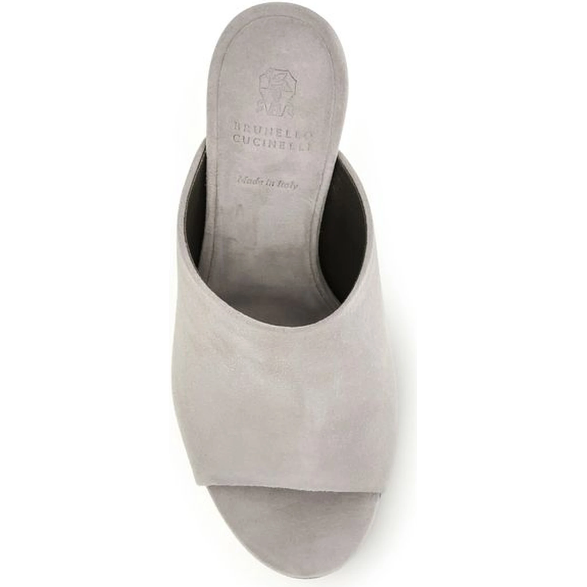 Gray Calf Leather Bos Taurus Mules