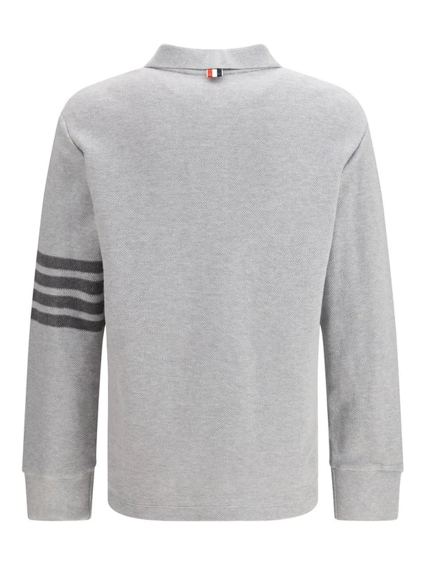 Gray Cotton Polo Shirt