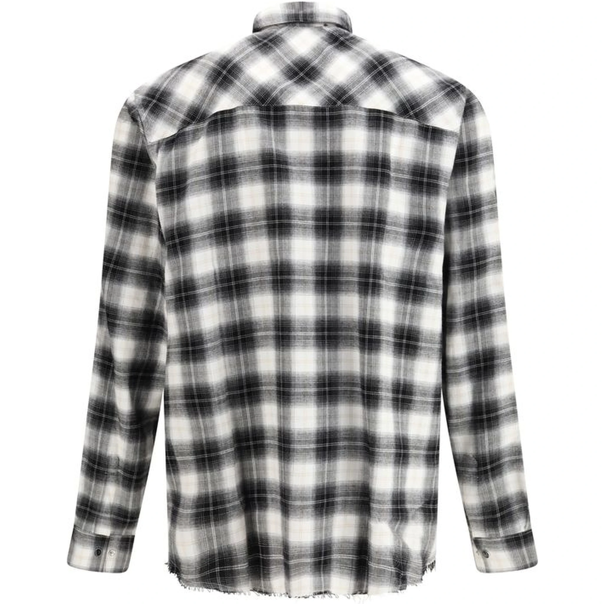 Black Cotton Pattern Shirt