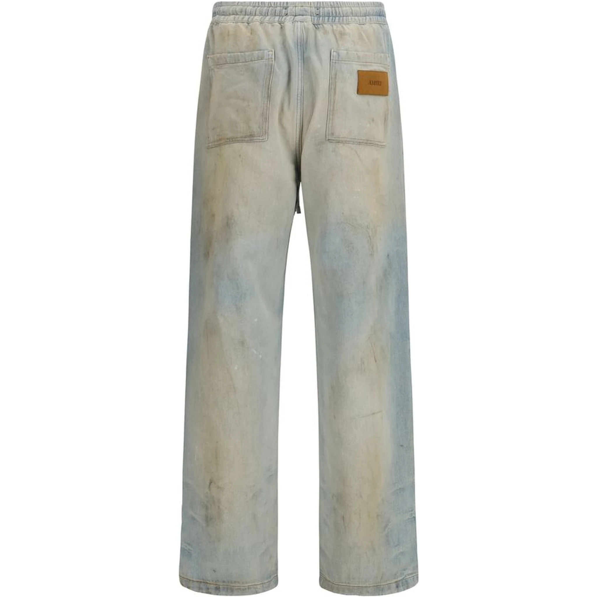 Light Blue Cotton Relaxed Fit Jeans