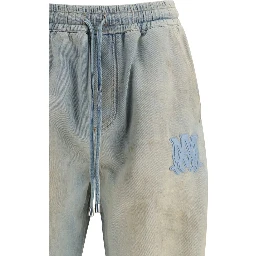 Light Blue Cotton Relaxed Fit Jeans