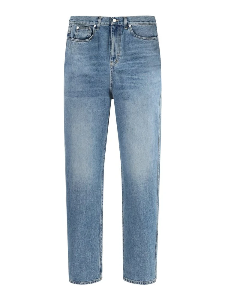 Light Blue Cotton Slim Fit Jeans