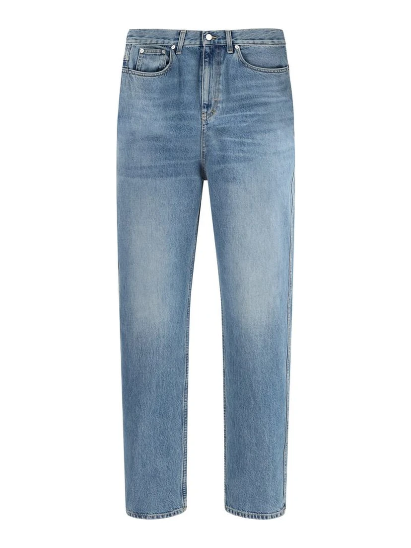 Light Blue Cotton Slim Fit Jeans